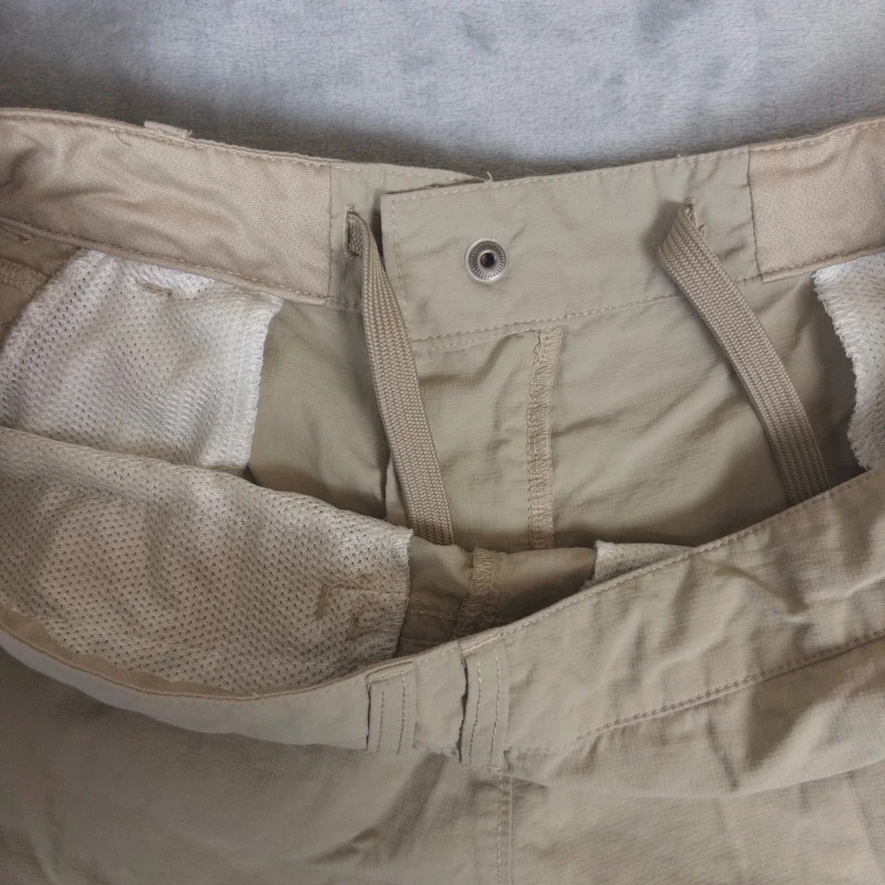 The North Face Shorts Mens 34 Tan Khaki Hiking Outdoor Nylon Cargo Casual